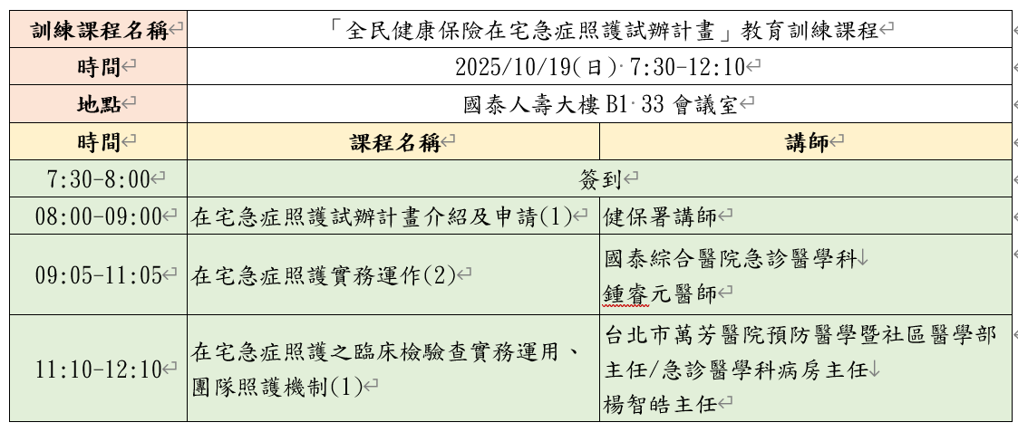20251019課表